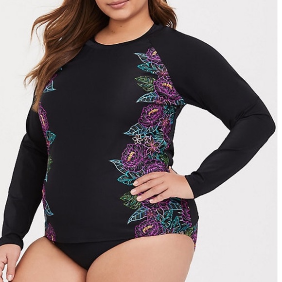 torrid Other - Torrid swim floral rash guard